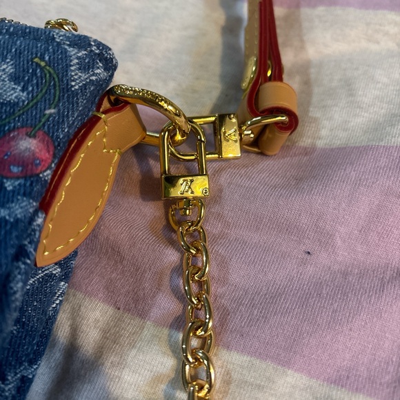 Louis Vuitton Blue Denim Cherry Shoulder Bag - Picture 5 of 5